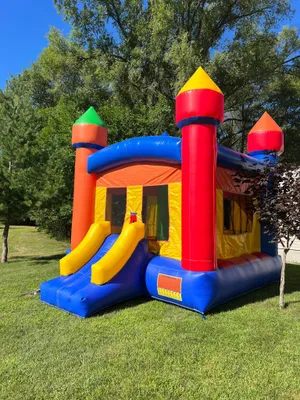 Bounce House Rental w/ Slide & Basketball Hoop