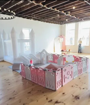 Pink and White soft play
