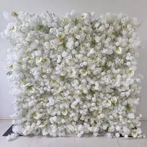 Snow blossom garden flower wall Rental 8ft by 8ft