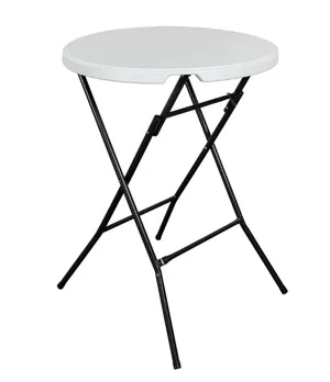 Location mange-debout pliant blanc Ø 80 cm