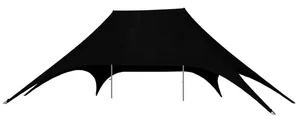 Tente étoile 22 x 14 m – Location avec montage participatif noir