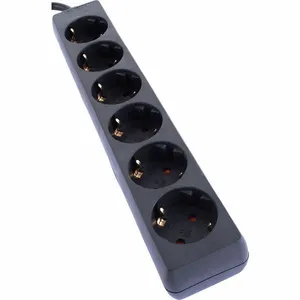 Bloc multiprise 6 prises noires – Câble 1,5 m
