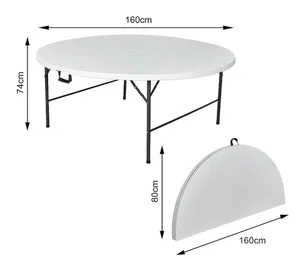 Location table ronde pliante Ø 160 cm – Banquet & événement
