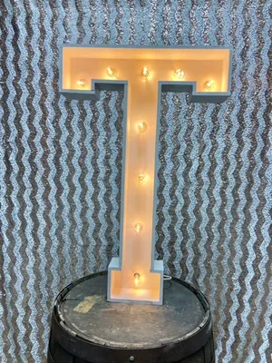 36in Light Up Marquee Letter T