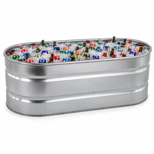 100 Gallon Galvanized Ice Bin 2'x2'x4'