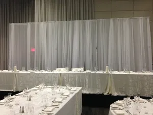 12' Tall x 30' Wide Head Table Sheer Backdrop