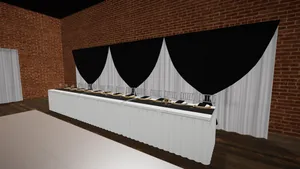 Head Table 12 Seats (Black White & Gold Bundle 2)