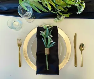 Black Gold & White Place Setting