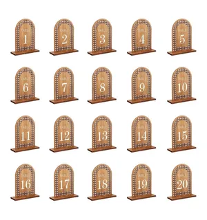 Wooden Table Number Set (1–20)