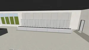 40'(W) x 8'(T) White Sheer Backdrop For Head Table