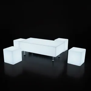 LED Coffee Table + 4 LED Cubes Package