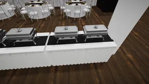 Catering Table (Black Gold & White Bundle 2)