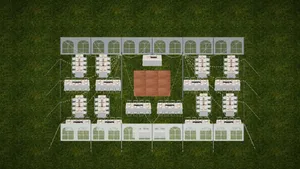 150 Guest 40x60 Wedding Pole Tent Package 2