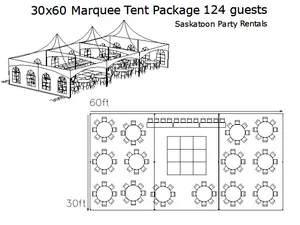  124 Guest Marquee Package 30x60 Tent