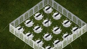 128 Guest 40x40 Pole Tent Package