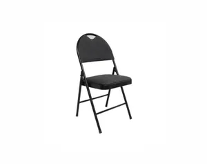 Deluxe Black Padded Folding Chair  