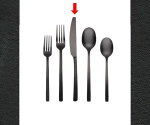 Black Dinner Knife