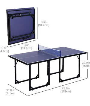 Ping Pong Table – Midsize Folding (6ft x 3ft)