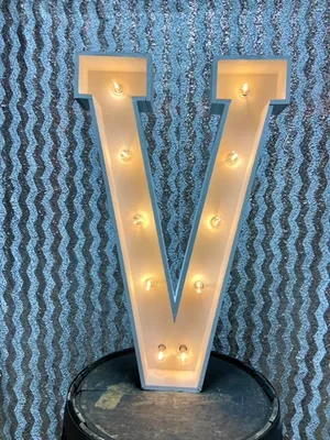 36in Light Up Marquee Letter V