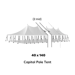 40' x 140' Pole Tent (No Walls)