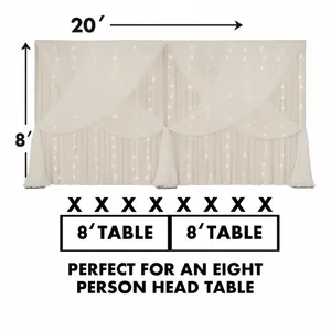 20ft (W) x 8ft (T) Sheer Diamond Weave Backdrop