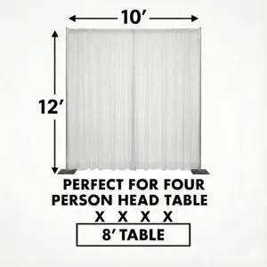 10'(W) x 12'(T) Sheer Backdrop