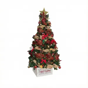Christmas Tree – 6ft Decorated (Red & Gold Theme)