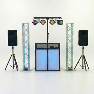 Wedding Sound System Package C – Booth + Speakers + Uplights + Truss + Party Bar Lights