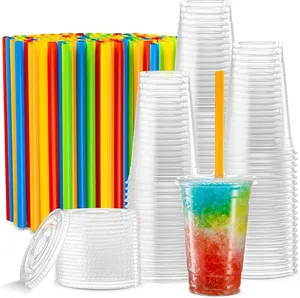 12oz Slush Cup W/Lid & Straws (50 Cups)