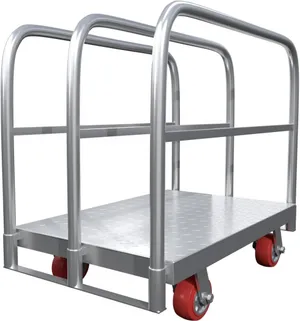 2500 lbs Steel Panel Truck Cart with 3 Side Handrails