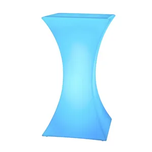 White LED Cocktail Hourglass Table - RGB Colors