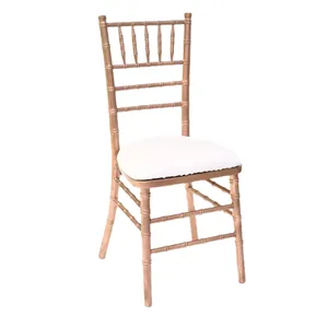 Chiavari Chair with White Vinyl Seat - Rose Gold