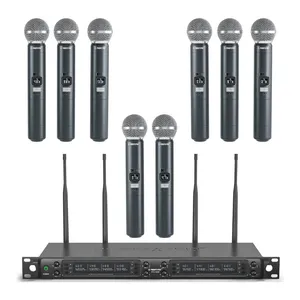 Phenyx Pro 8 Professional Wireless Microphone System, 8-Channel Wireless Microphones - 328ft Range