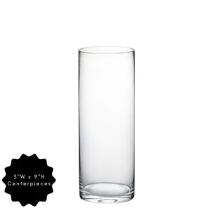 Clear Cylinder Glass Vase - 3