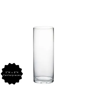 Clear Cylinder Glass Vase - 3