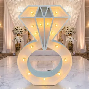 3ft Wood Marquee Letter - Wedding Ring