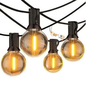 60ft LED Outdoor String Lights Waterproof - Warm White