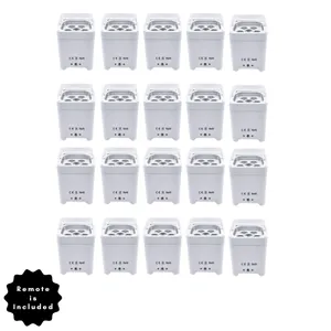 20 Wireless White LED Uplight - RGB Colors