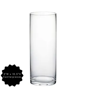 Clear Cylinder Glass Vase - 3