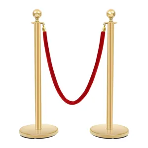 Gold Stanchions with Red Velvet Rope