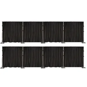 8ft x 80ft Black Pipe & Drape Stand