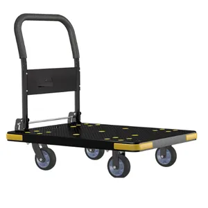 Medium-Duty Foldable Platform Cart with 4 Wheels - 1300LB Capacity