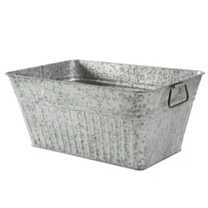Large Rectangle Galvanized Tub -  22