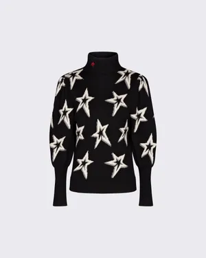 PERFECT MOMENT Star Dust Balloon Sleeve Sweater Size M
