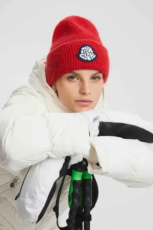 Moncler <br> Logo-appliqué virgin-wool beanie Red <br> RRP $980