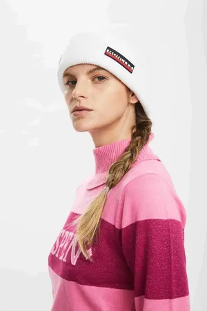 Moncler Grenoble <br> Logo-appliqué wool beanie white <br> RRP $930