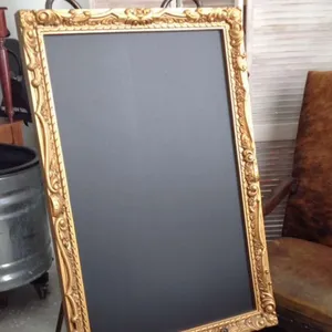 Large Gold Blank Chalkboard