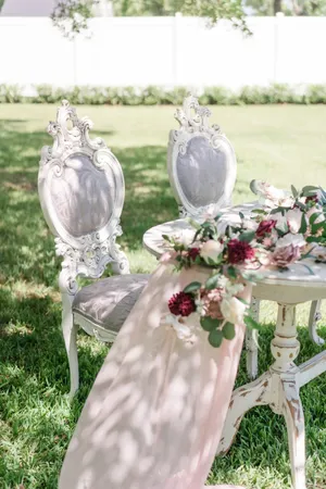 Antique Pair of Chairs in off white 