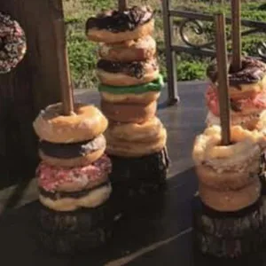 Donut Wood Slice Stands Set of 5