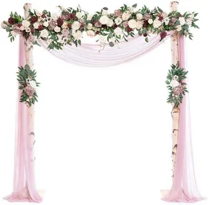 Floral and Fabric Ling 4 piece Arbor set